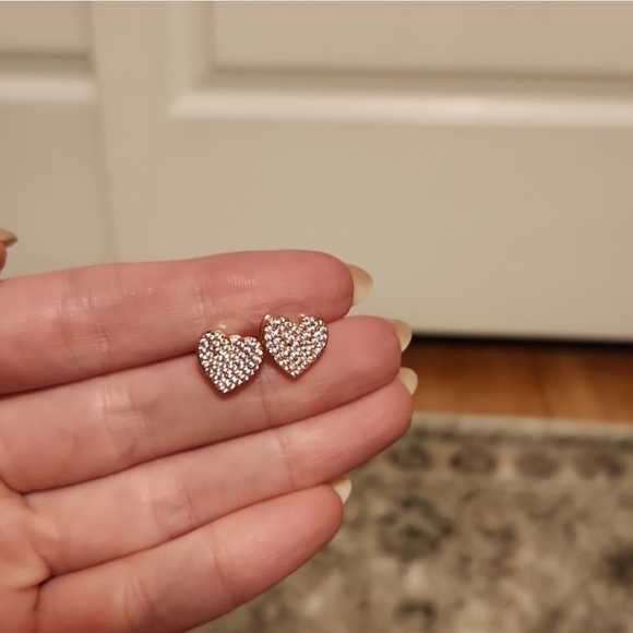 kate spade Jewelry - Rose gold heart kate spade earrings